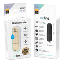 ONLINE mini proiettile vibrante dorato 10 vibrazioni impermeabile