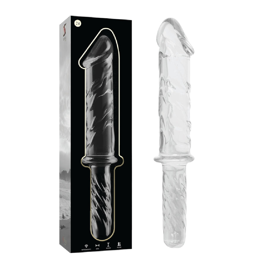 Nebula Series by Ibiza Modello 24 Dildo in Vetro Trasparente 28,5 cm