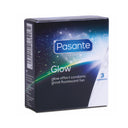 PASANTE Preservativi Glow Fluorescenti 3 Pezzi CE 53 mm Senza Lattice