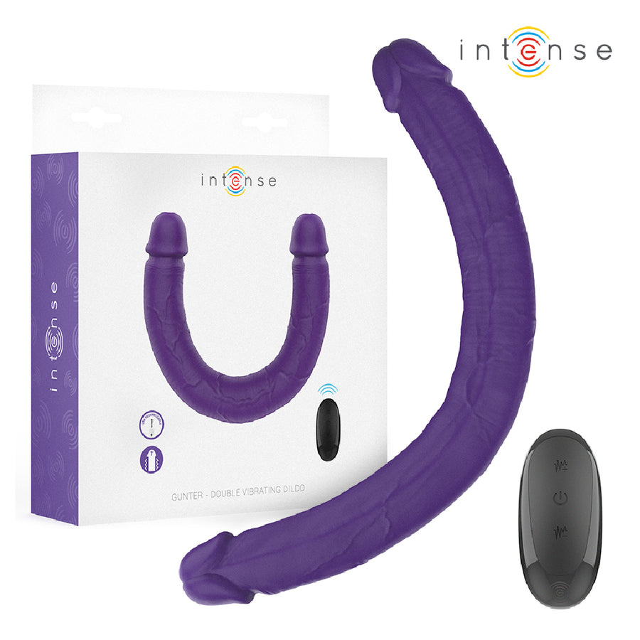 Intense Gunter Doppio Vibratore Silicone 40 cm Viola con Telecomando