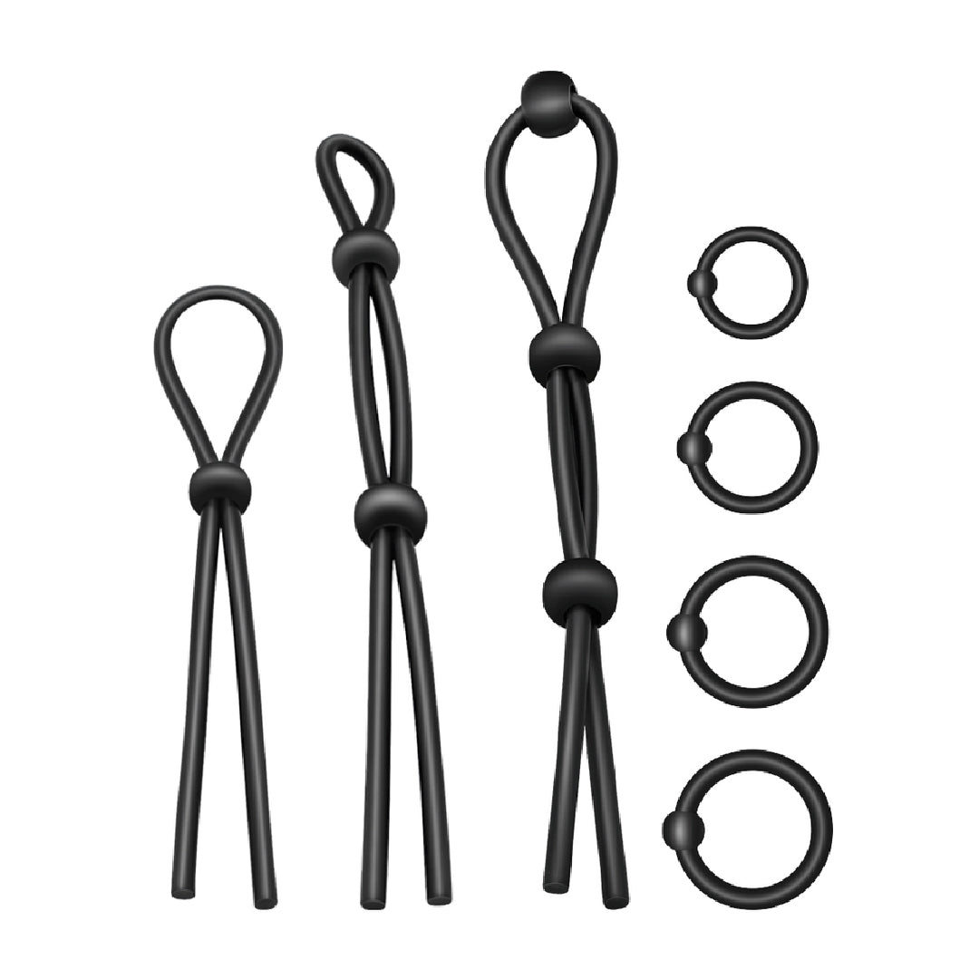 Addicted Toys Set 7 Anelli Pene Flessibili in Silicone Medicale