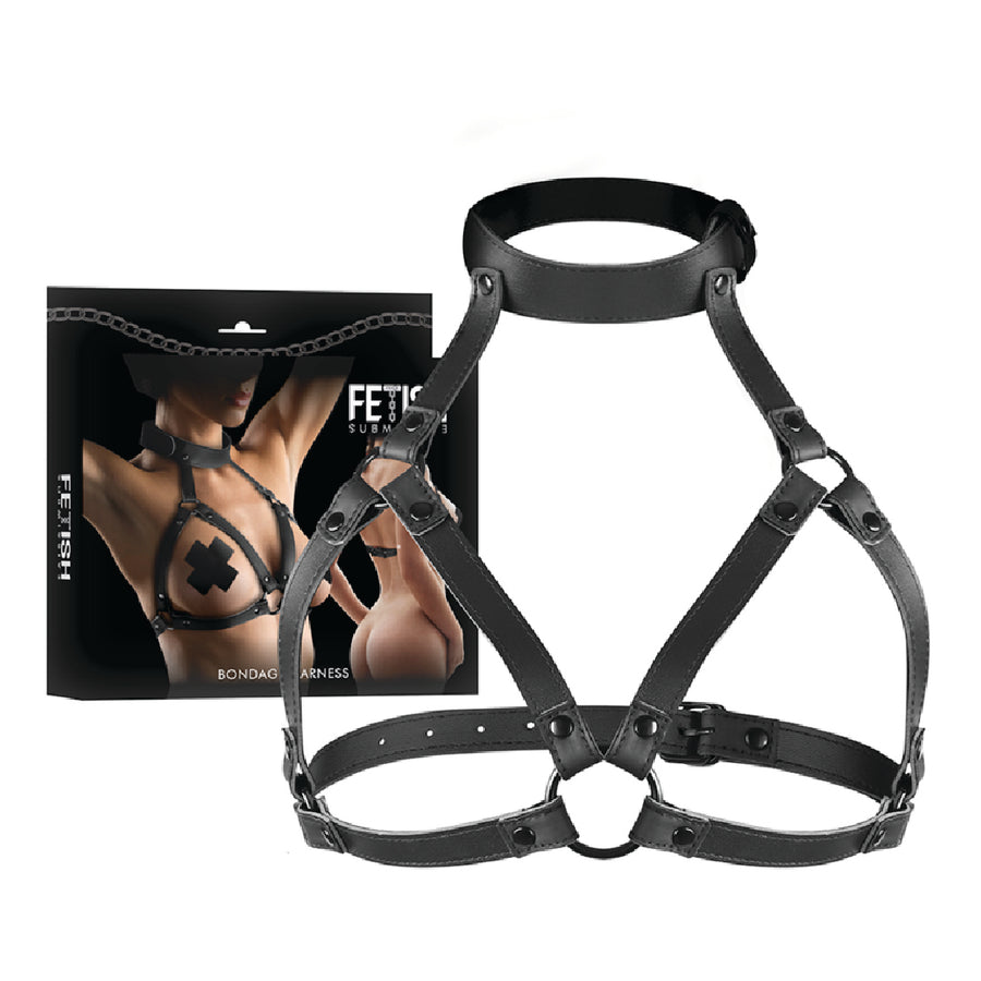 Fetish Submissive Imbracatura BDSM Torace e Collo Regolabile