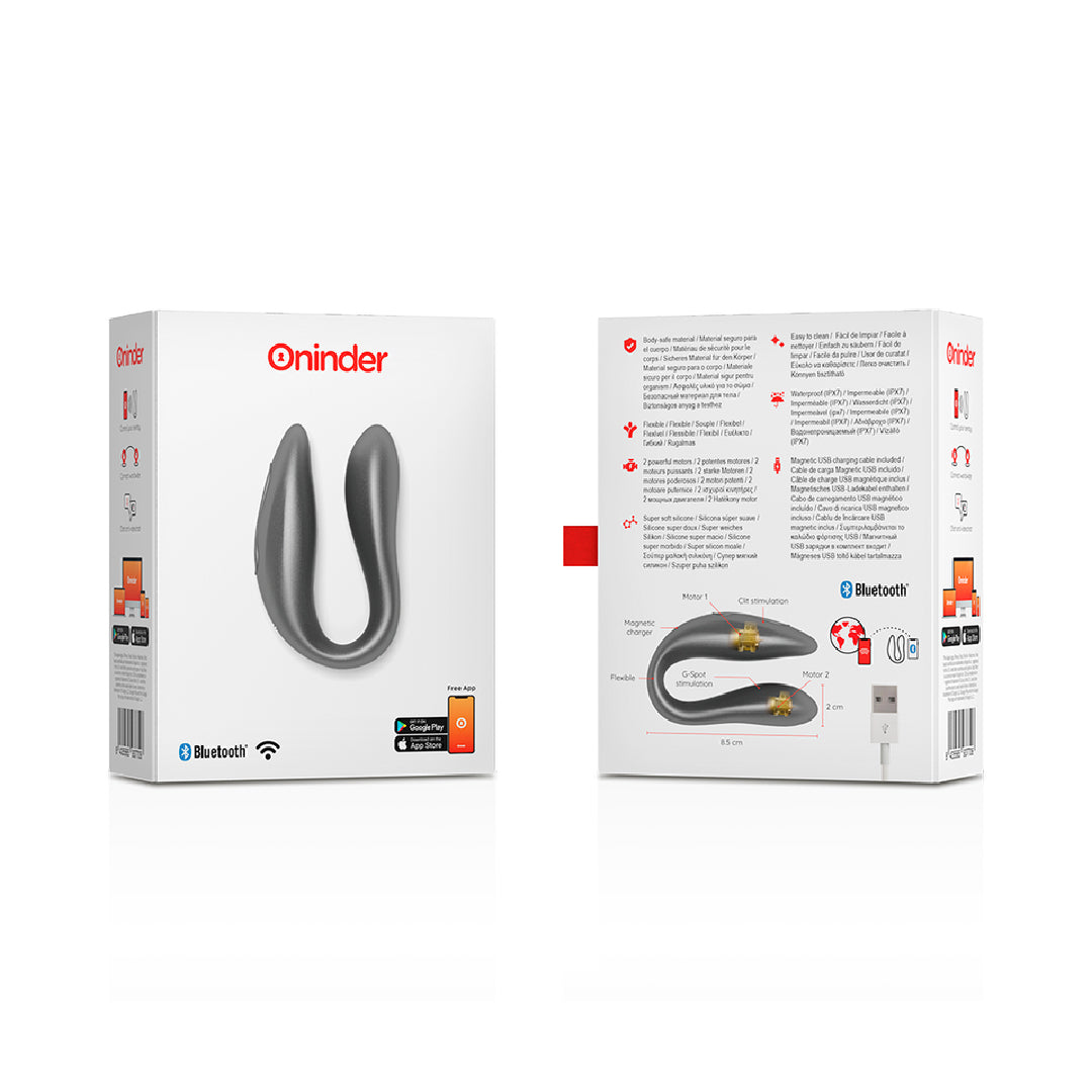ONINDER Lisboa – Stimolatore Punto G e Clitoride App Control Nero IPX7