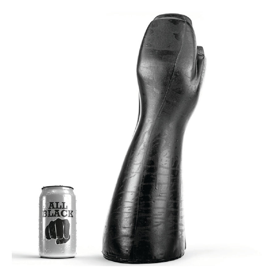 ALL BLACK Fisting Dildo Mano e Braccio in PVC Nero 39 cm