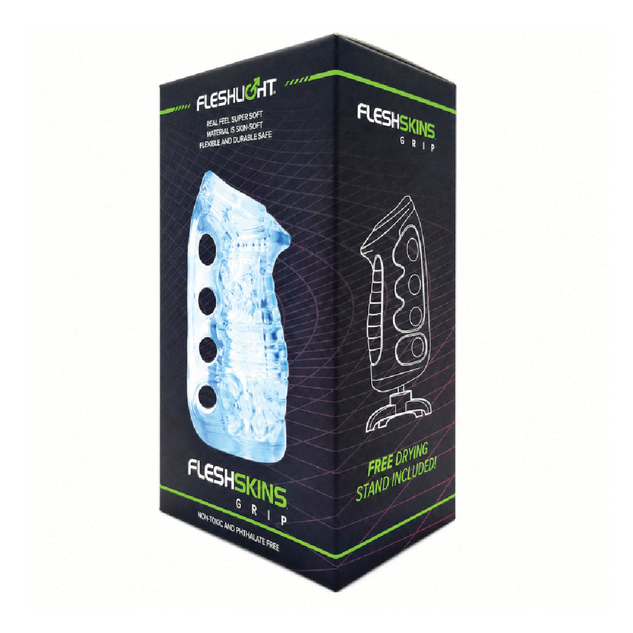 Fleshlight FleshSkins Grip Blue Ice Masturbatore Manuale SuperSkin