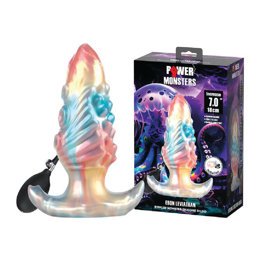 Power Monsters Ebon Leviathan Plug Anale Gonfiabile Fantasy 18 cm