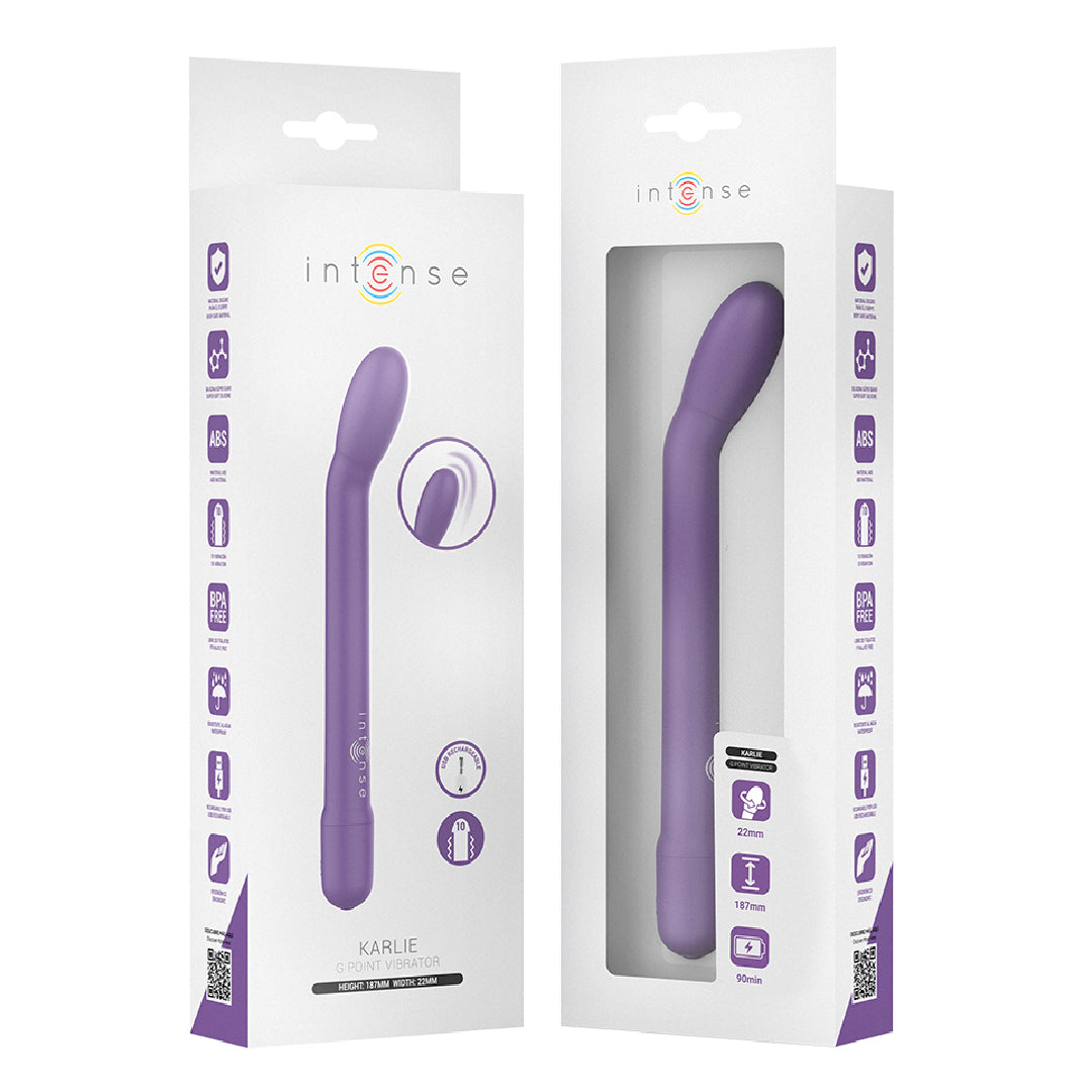 INTENSE Karlie – Stimolatore Punto G Viola Ricaricabile 10 Vibrazioni