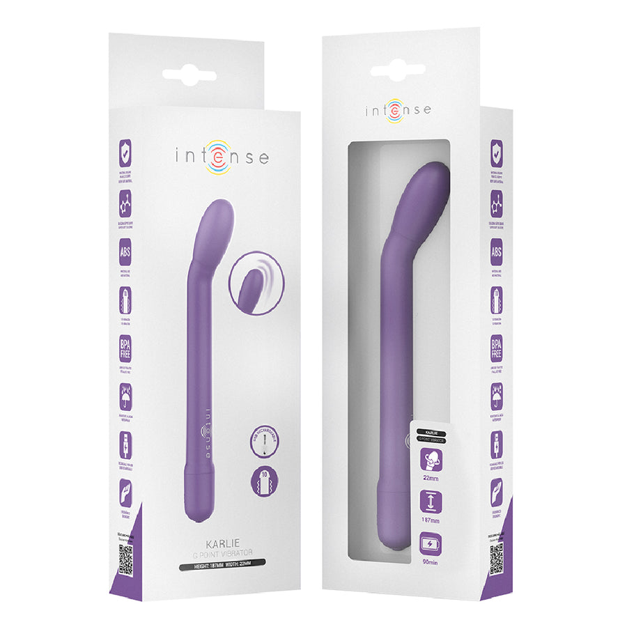 INTENSE Karlie – Stimolatore Punto G Viola Ricaricabile 10 Vibrazioni