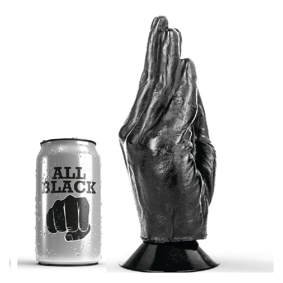 All Black Dildo Fisting in PVC Nero 21 cm Ergonomico