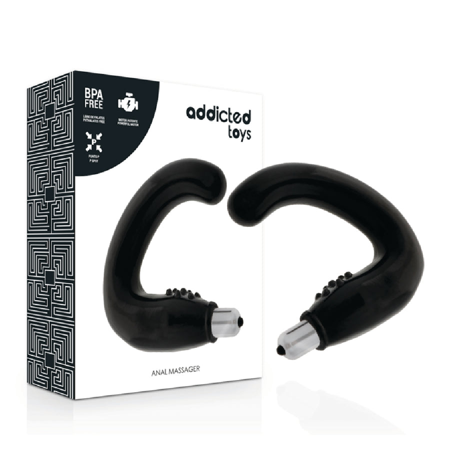 Addicted Toys Massaggiatore Anale Nero con Vibrazione