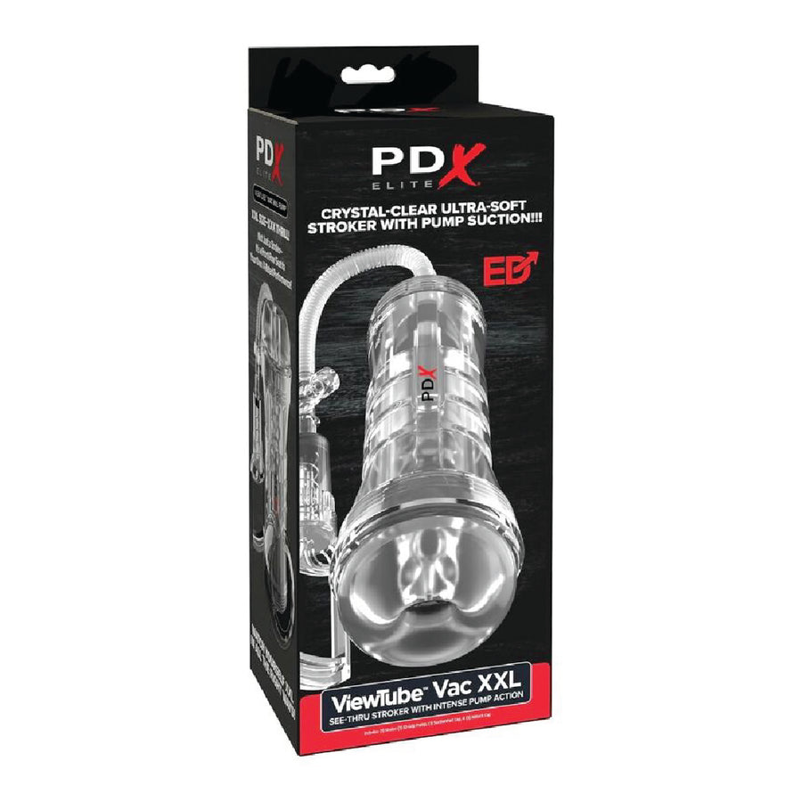 PDX Elite ViewTube Vac XXL masturbatore con pompa a vuoto trasparente