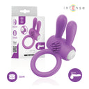 Intense HOPPS Anello Vibrante per Pene con Stimolazione Clitoridea Viola