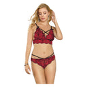 Subblime Set Lingerie 2 Pezzi Rosso e Nero in Pizzo – S/M