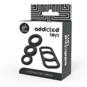 Addicted Toys Set 4 Anelli per Pene in Silicone Flessibile – Ritardo Eiaculazione