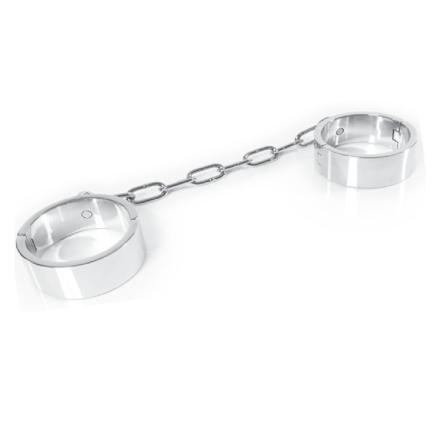 Metal Hard Manette Caviglie BDSM in Acciaio con Chiave a Brugola