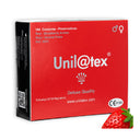 UNILATEX Preservativi Rosso Fragola 144 Pezzi 54 mm Certificati ISO