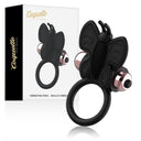 Coquette Chic Desire Anello Vibrante Farfalla Silicone Nero Oro