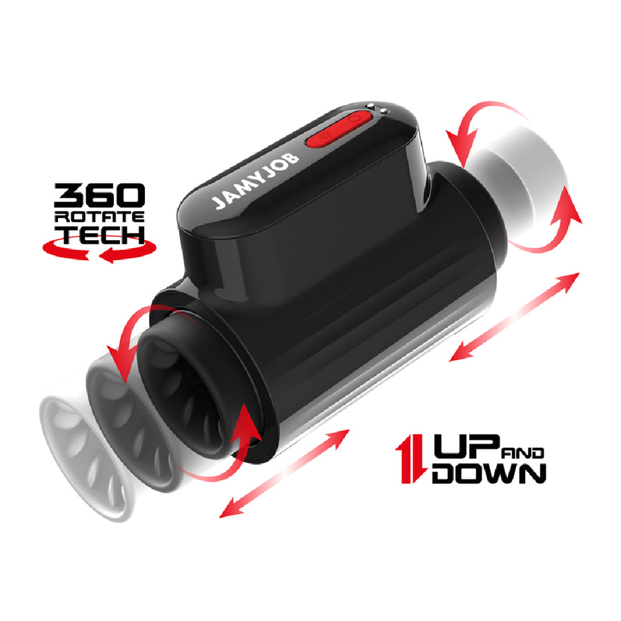 JAMYJOB – Masturbatore Turbo VORTEX con Spinta e Rotazione 360°