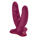 FUN FACTORY RYDE Doppio dildo con ventosa rosso vino in silicone