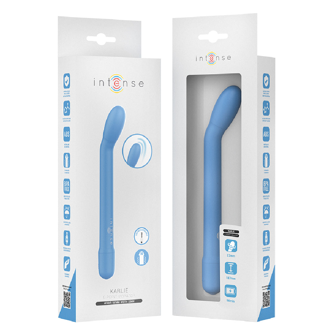 INTENSE Karlie – Stimolatore Punto G Blu Ricaricabile 10 Vibrazioni