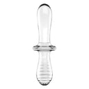 SATISFYER Double Crystal dildo doppio in vetro borosilicato trasparente