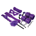 Experience Kit BDSM Serie Viola 8 Accessori Bondage in Pelle Sintetica