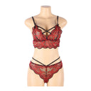 Subblime Set Lingerie 2 Pezzi Rosso e Nero in Pizzo – S/M