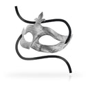 OHMAMA Maschera Veneziana Fleur de Lis Argento Unisex Taglia Unica