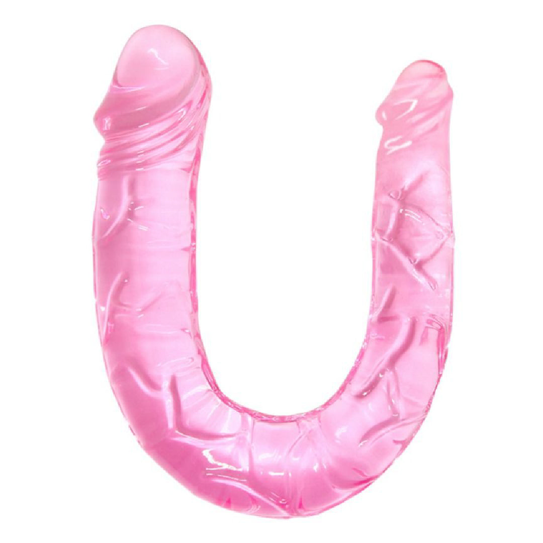 Baile Doppio Dong Doppio Dildo Rosa TPR Impermeabile