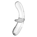 SATISFYER Double Crystal dildo doppio in vetro borosilicato trasparente
