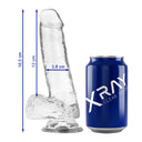 XRAY Dildo Trasparente con Sfere 18,5 cm Jelly Ipoallergenico