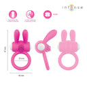 Intense HOPPS Anello Vibrante per Pene con Stimolazione Clitoridea Rosa