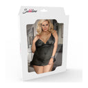 Babydoll rosso a lacci con fantasia floreale Subblime, perizoma incluso