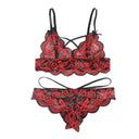 Subblime Set Lingerie 2 Pezzi Rosso e Nero in Pizzo – L/XL
