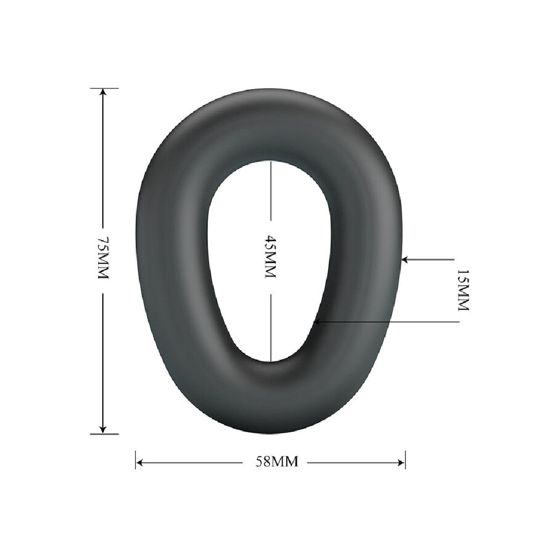 Crazy Bull Vesper anello per pene in silicone ultra morbido nero