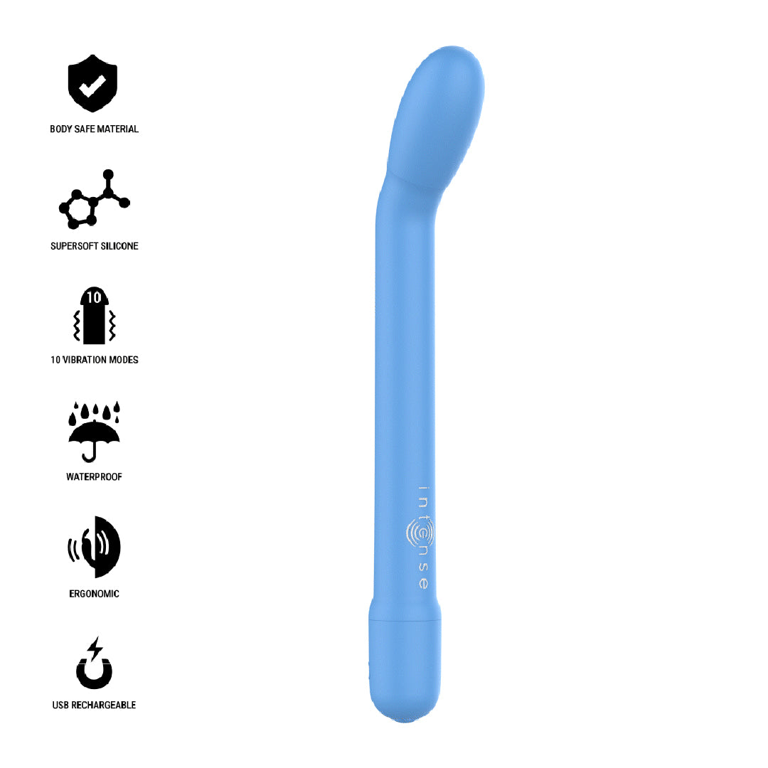 INTENSE Karlie – Stimolatore Punto G Blu Ricaricabile 10 Vibrazioni