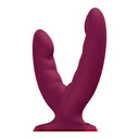 FUN FACTORY RYDE Doppio dildo con ventosa rosso vino in silicone