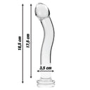 Nebula Series Ibiza Modello 18 Dildo in Vetro Borosilicato Trasparente 18,5 cm