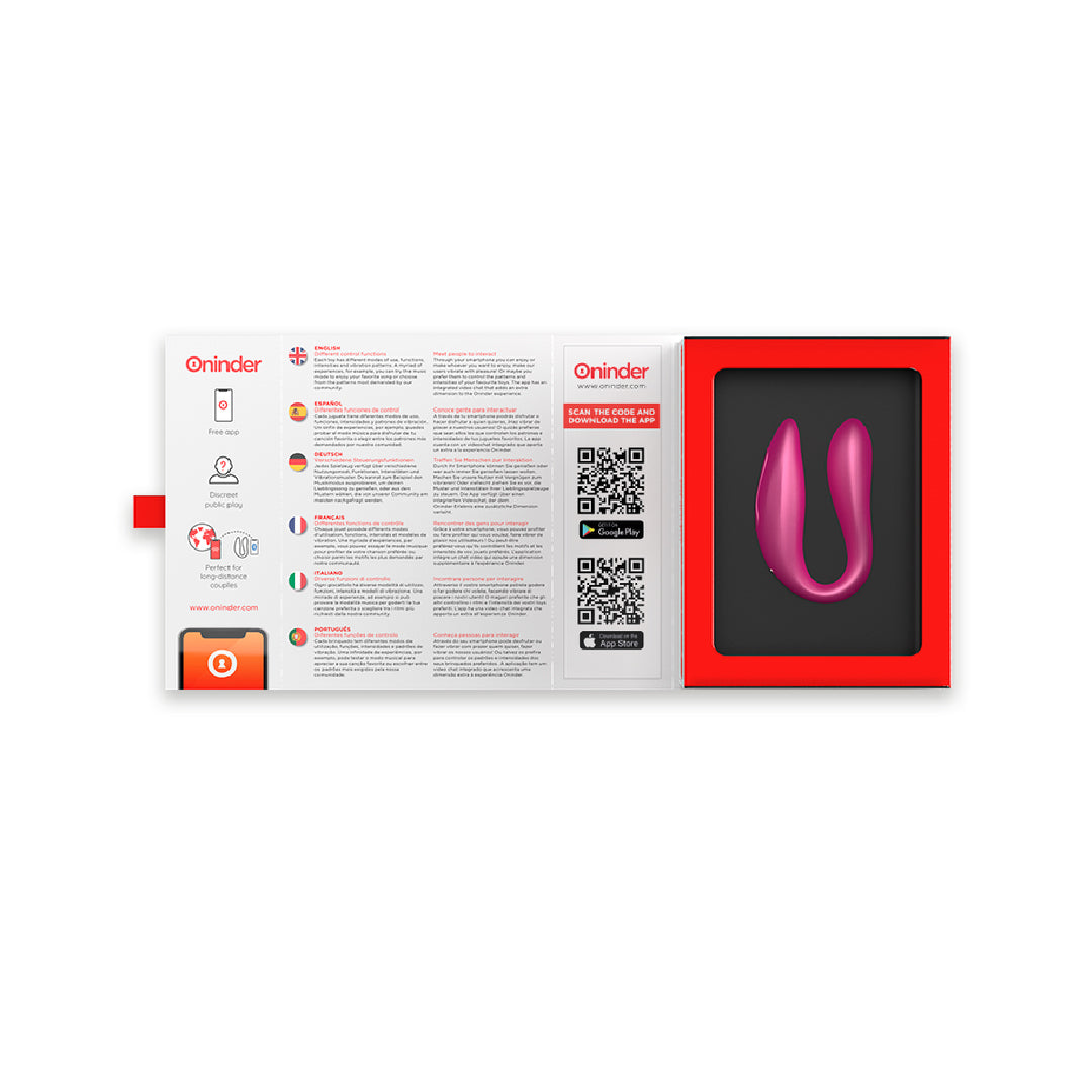 Oninder Lisboa stimolatore punto G e clitoride rosa con app gratuita