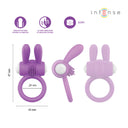 Intense HOPPS Anello Vibrante per Pene con Stimolazione Clitoridea Viola