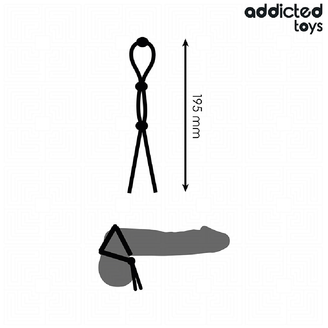 Addicted Toys Corda Pene Triplo Anello in Silicone Medicale