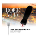Dolce Vita Five vibratore ricaricabile nero in silicone a 7 velocità