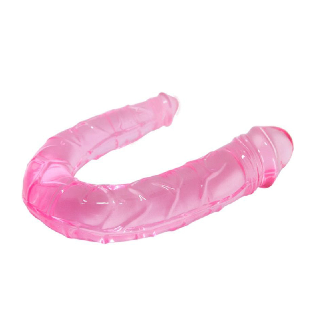 Baile Doppio Dong Doppio Dildo Rosa TPR Impermeabile