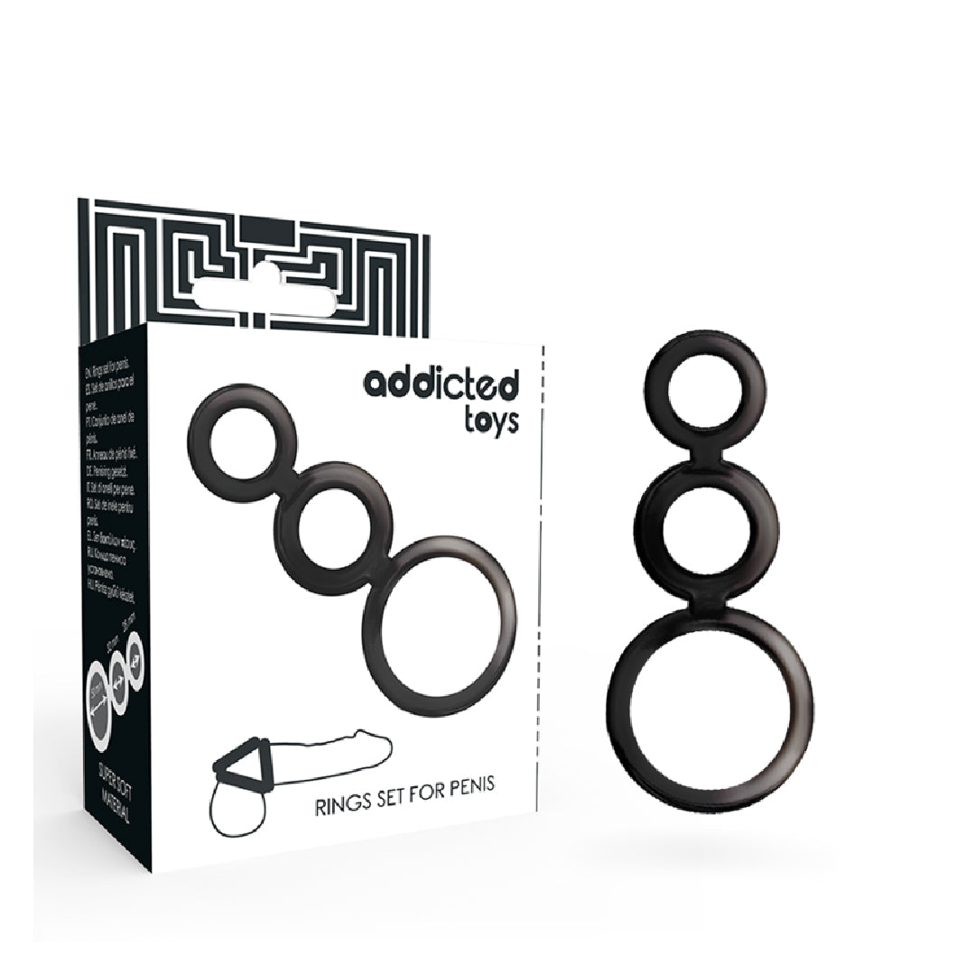 Addicted Toys Set 3 Anelli per Pene Fumé Supporto Erezione