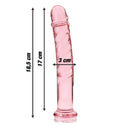 Nebula Series Ibiza Modello 16 Dildo in Vetro Borosilicato Rosa 18,5 cm