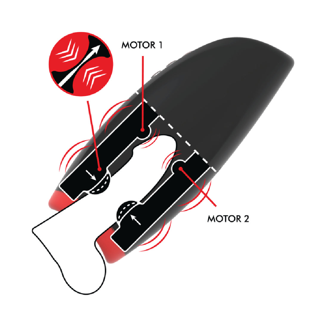 Jamyjob Novax Masturbatore Vibrante con Aspirazione e Compressione