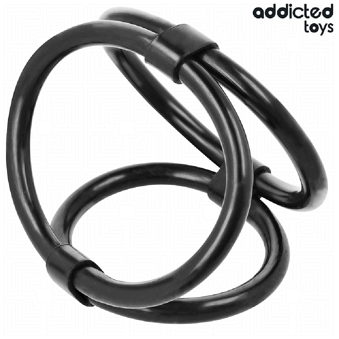 Addicted Toys Anello per Pene Triplo Supporto Erezione Comfort Fit
