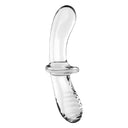 SATISFYER Double Crystal dildo doppio in vetro borosilicato trasparente