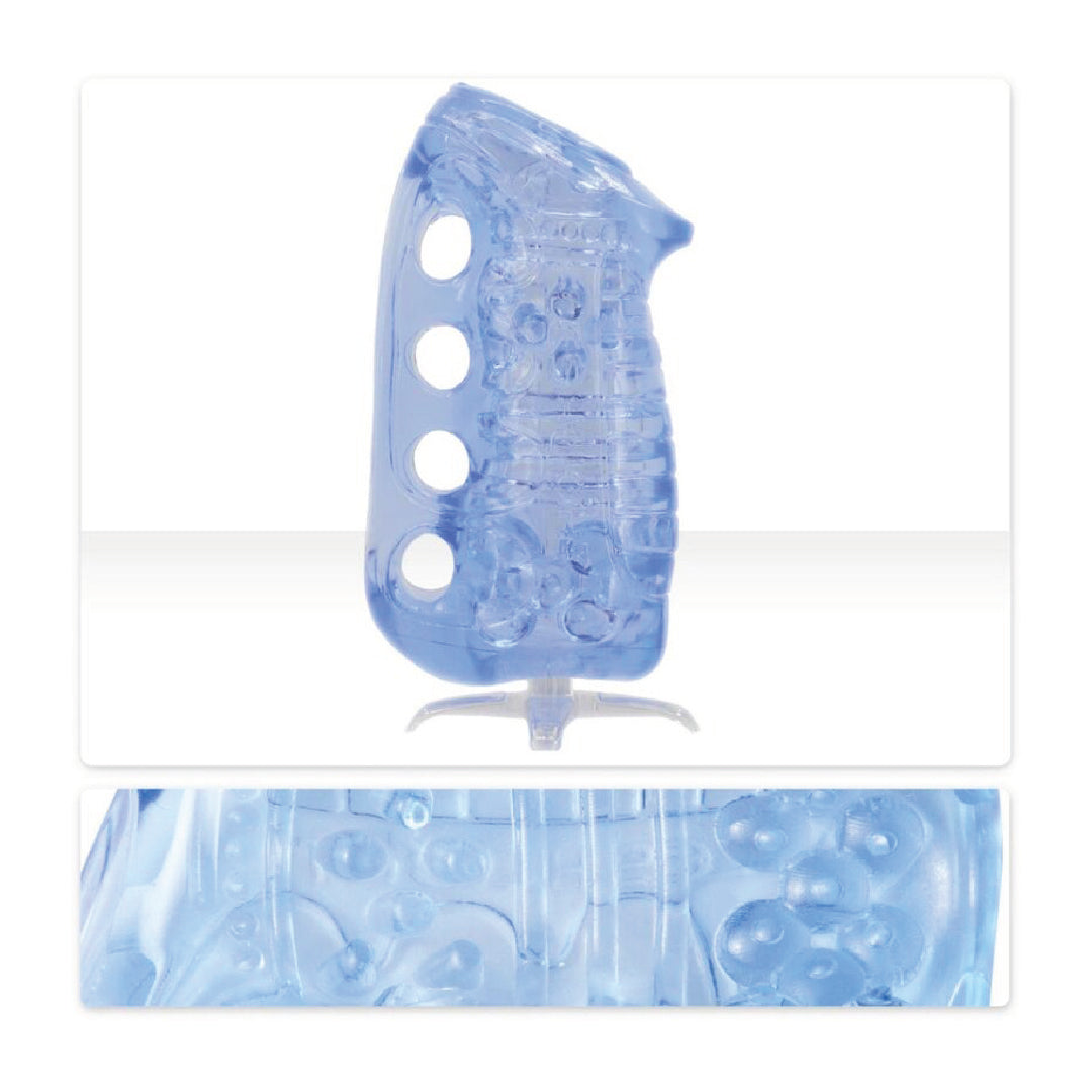 Fleshlight FleshSkins Grip Blue Ice Masturbatore Manuale SuperSkin