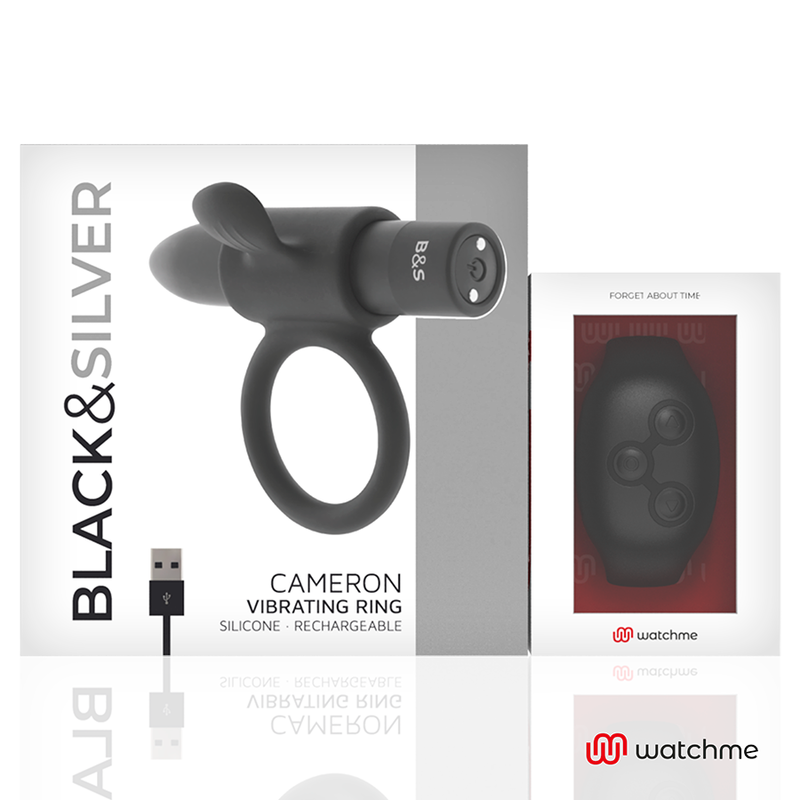 Black&Silver CameronMe Anello Vibrante con Orologio Telecomando – immagine 4